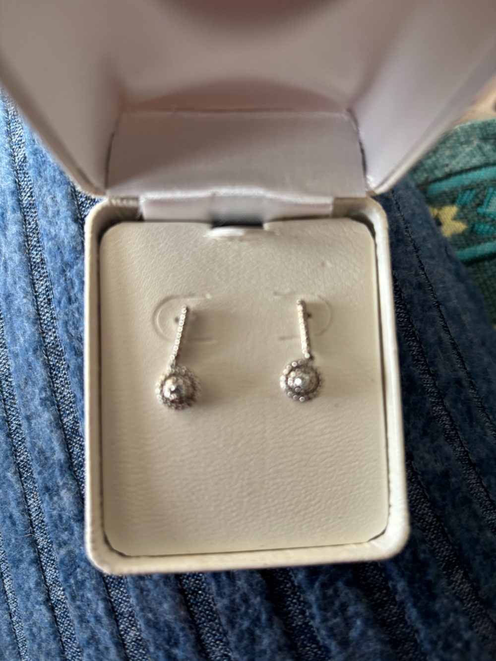 Kohl's Silver-Tone Halo Drop Earrings